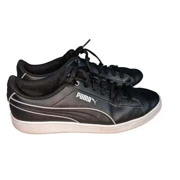 Puma Shoes Puma Vikky V2 Womens Size Black White Sneakers